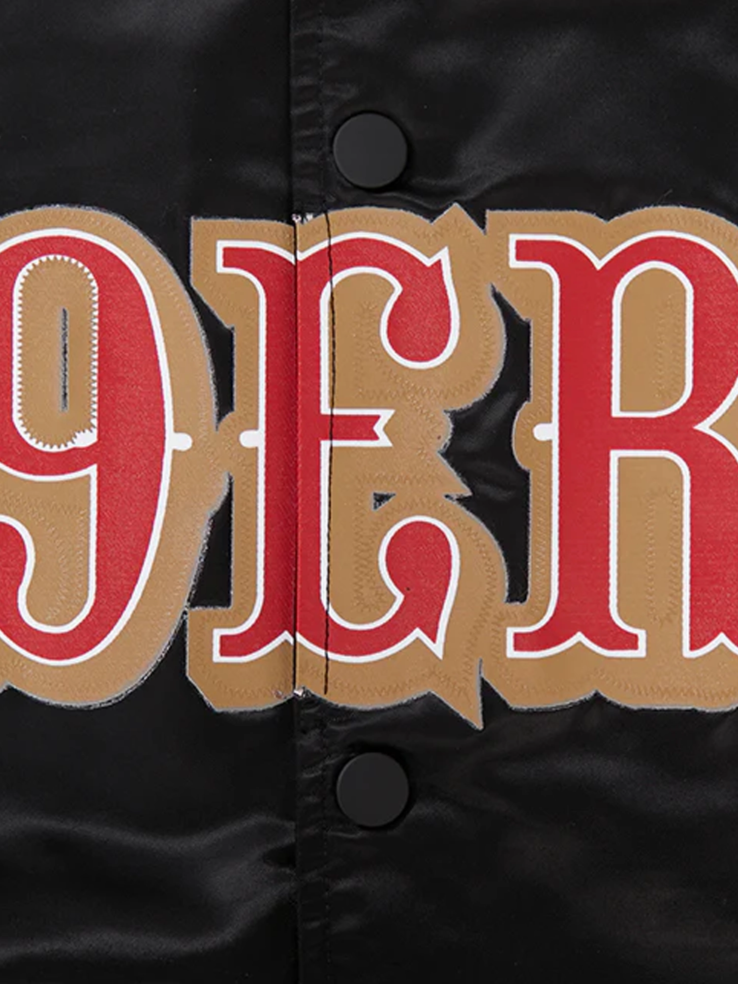San Francisco 49ers Pro Standard NFL Team Classic Satin Button Jacket - Black