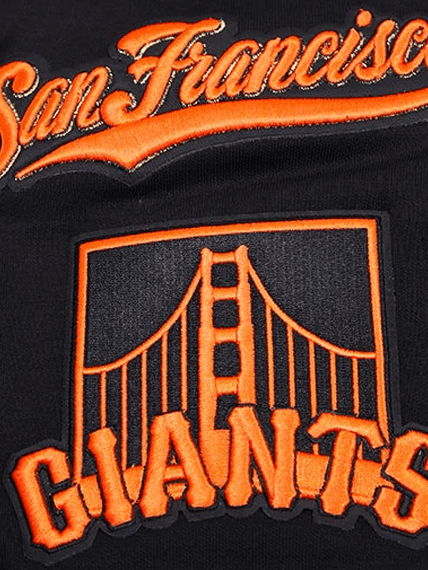 San Francisco Giants Pro Standard MLB Team Chenille Hoodie Jumper  - Black