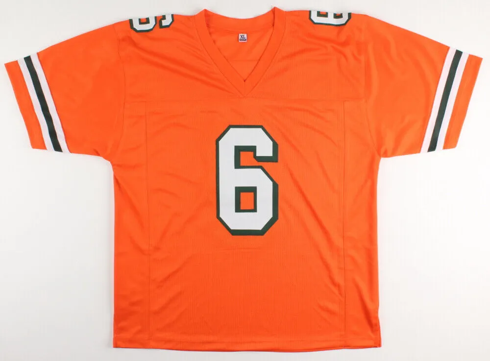 Santana Moss Signed Miami Hurricanes Jersey (JSA COA) Redskins & Jets Receiver