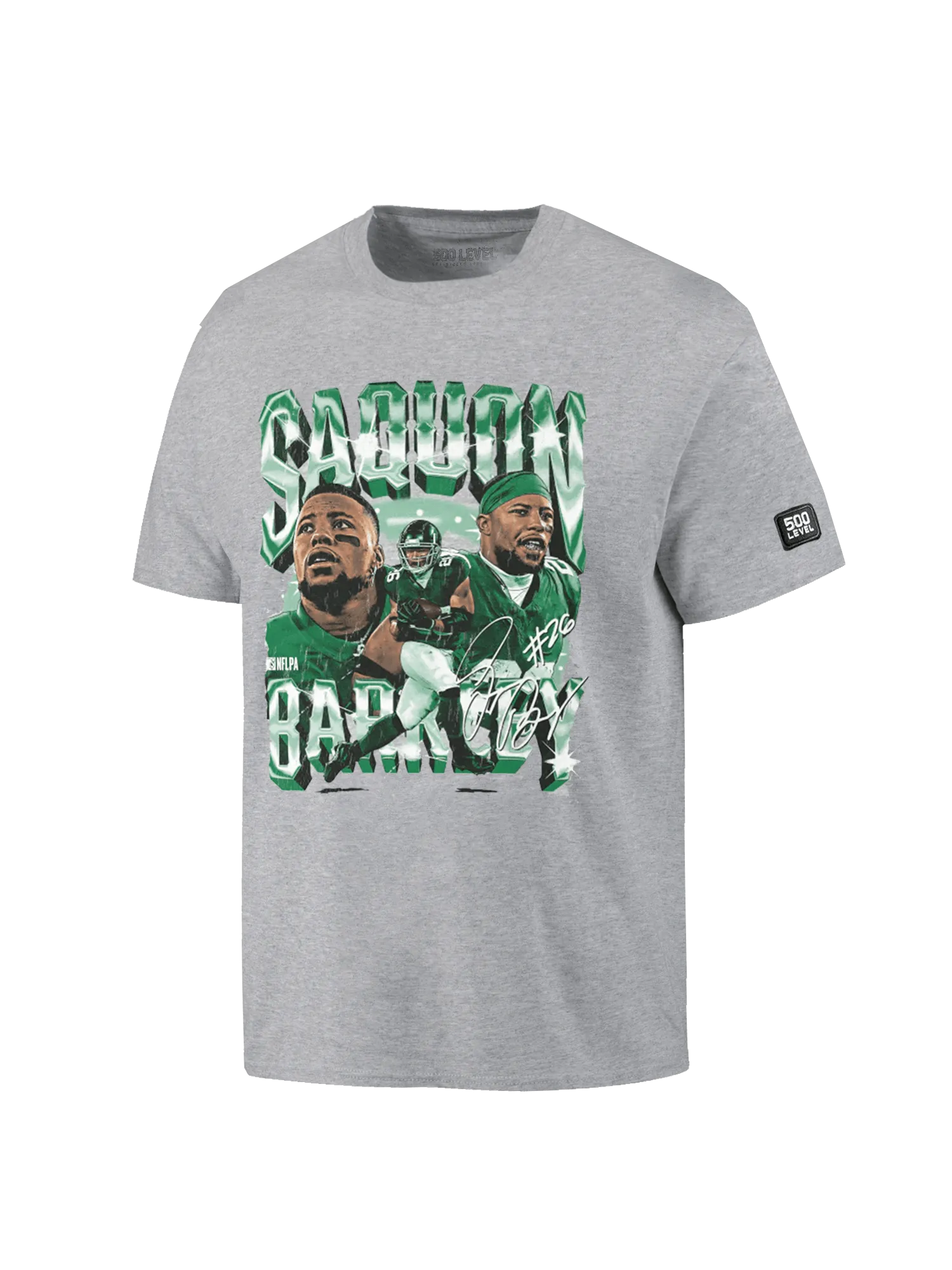 Saquon Barkley Philadelphia Eagles 500 Level NFL Homage T-Shirt - Grey Marle