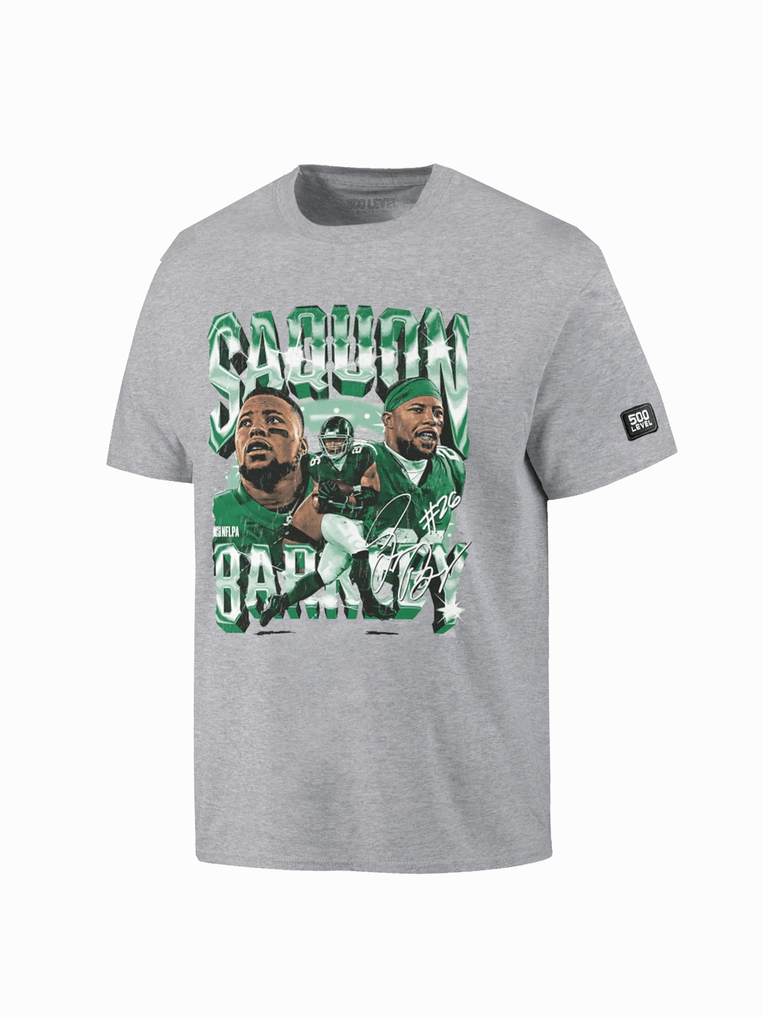 Saquon Barkley Philadelphia Eagles 500 Level NFL Homage T-Shirt - Grey Marle