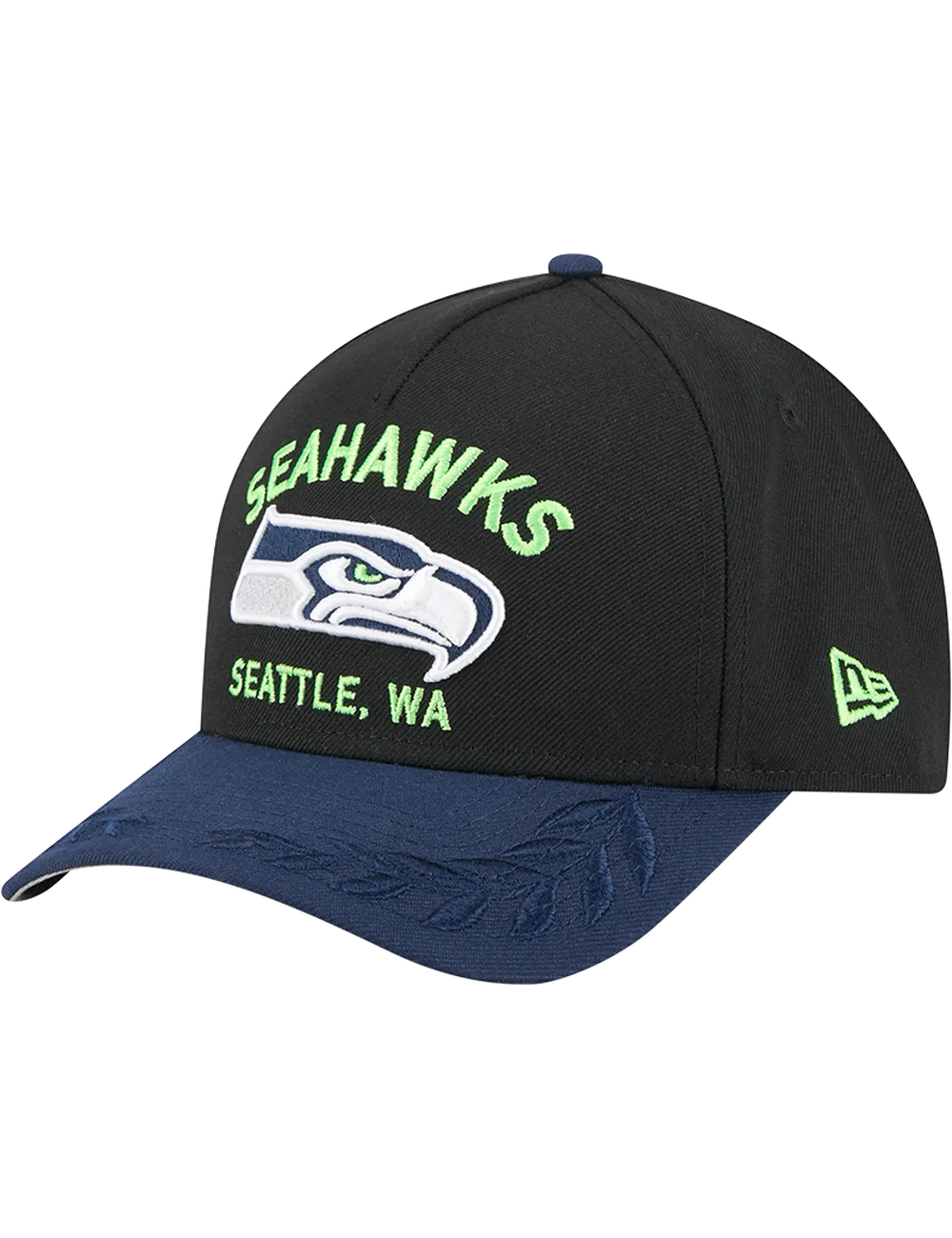 Seattle Seahawks New Era NFL 25 Draft 9FORTY M-Crown Snapback Hat - Black