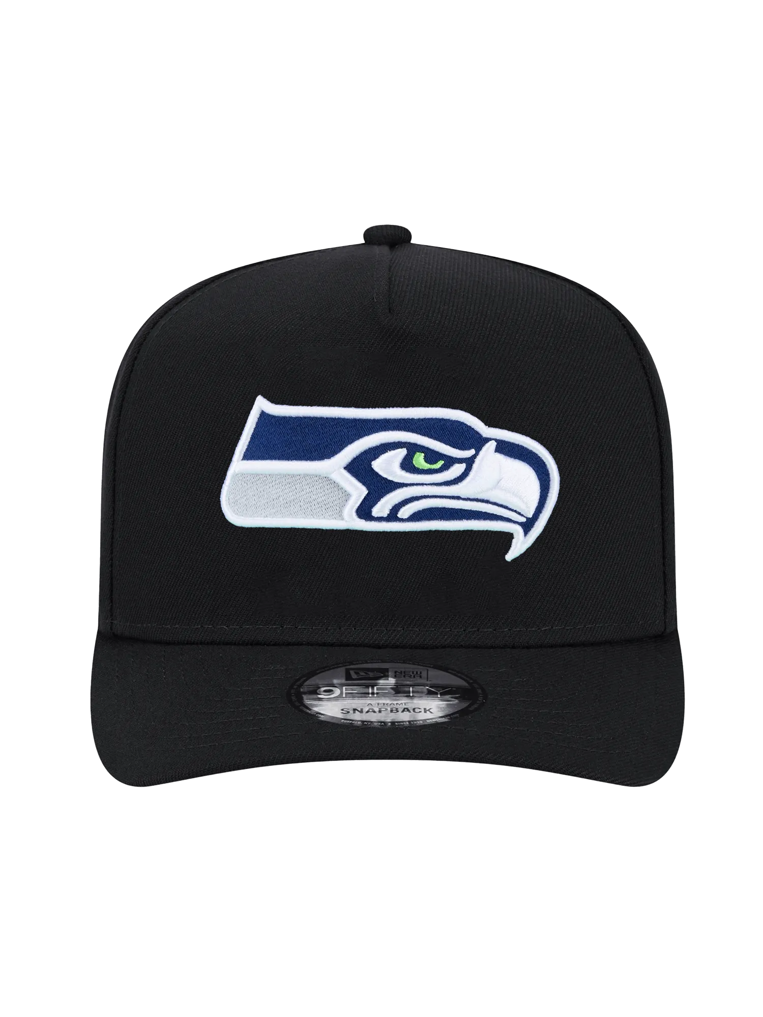 Seattle Seahawks New Era NFL Team 9FIFTY A-Frame Pre-Curved Snapback Hat - Black