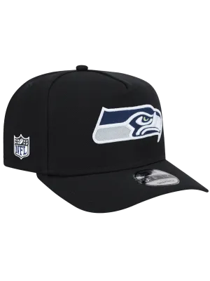 Seattle Seahawks New Era NFL Team 9FIFTY A-Frame Pre-Curved Snapback Hat - Black