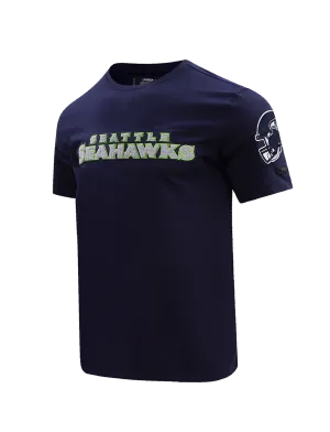 Seattle Seahawks Pro Standard NFL Classic Chenille Flex T-Shirt - Navy