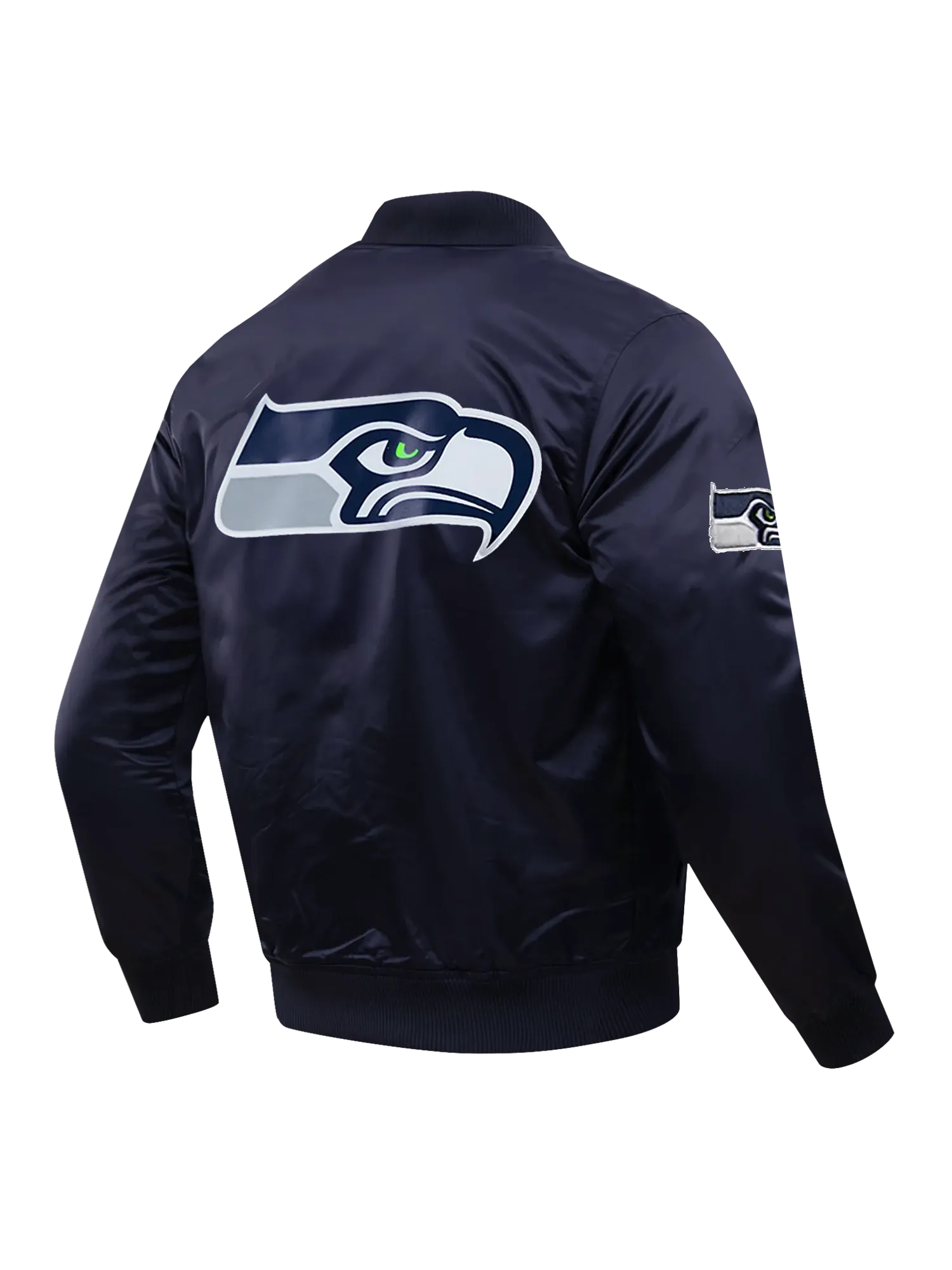 Seattle Seahawks Pro Standard NFL Team Classic Satin Button Jacket - Navy