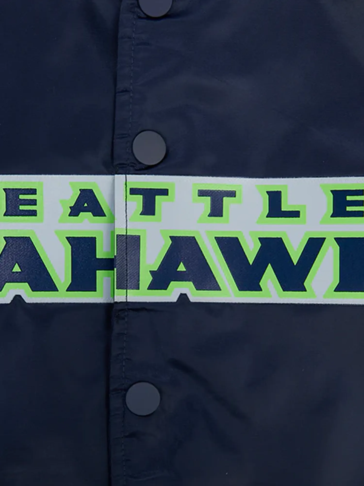 Seattle Seahawks Pro Standard NFL Team Classic Satin Button Jacket - Navy