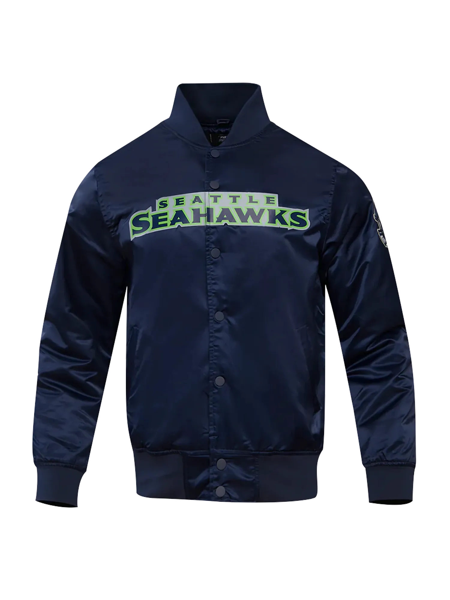 Seattle Seahawks Pro Standard NFL Team Classic Satin Button Jacket - Navy