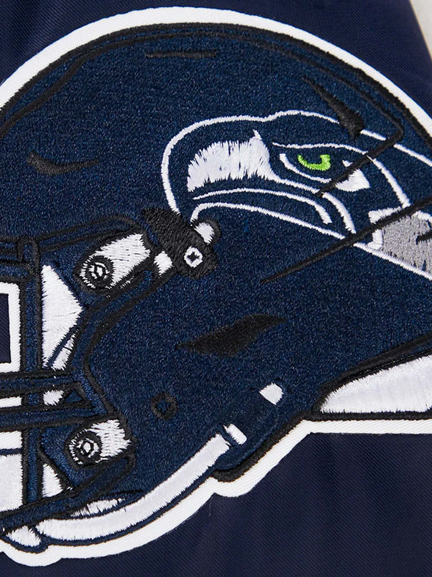 Seattle Seahawks Pro Standard NFL Team Classic Satin Button Jacket - Navy