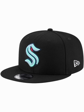 Seattle Kraken New Era NHL Team 9FIFTY Snapback Hat - Black