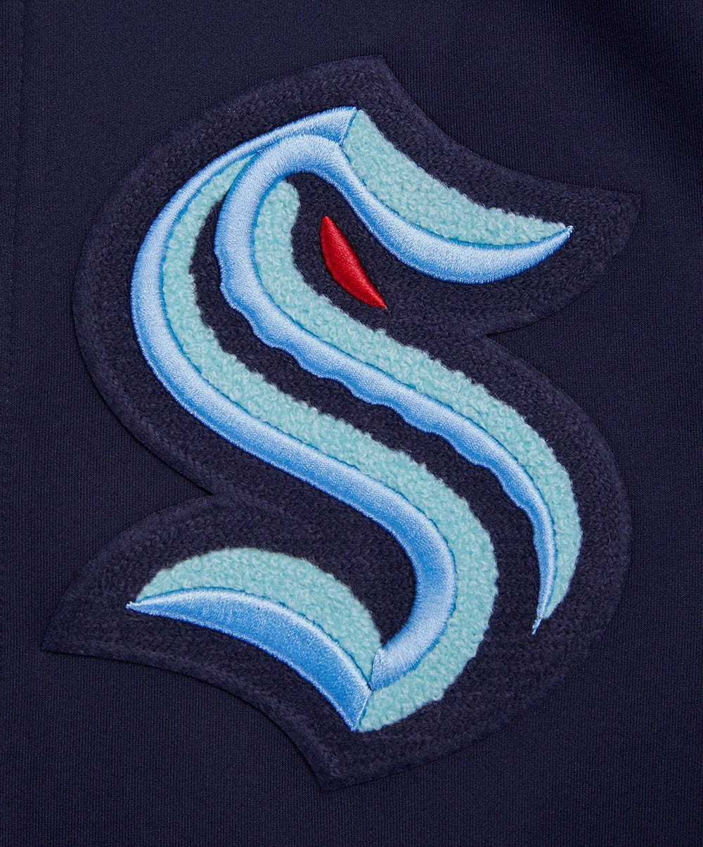 Seattle Kraken Pro Standard NHL Team Chenille Hoodie Jumper - Navy