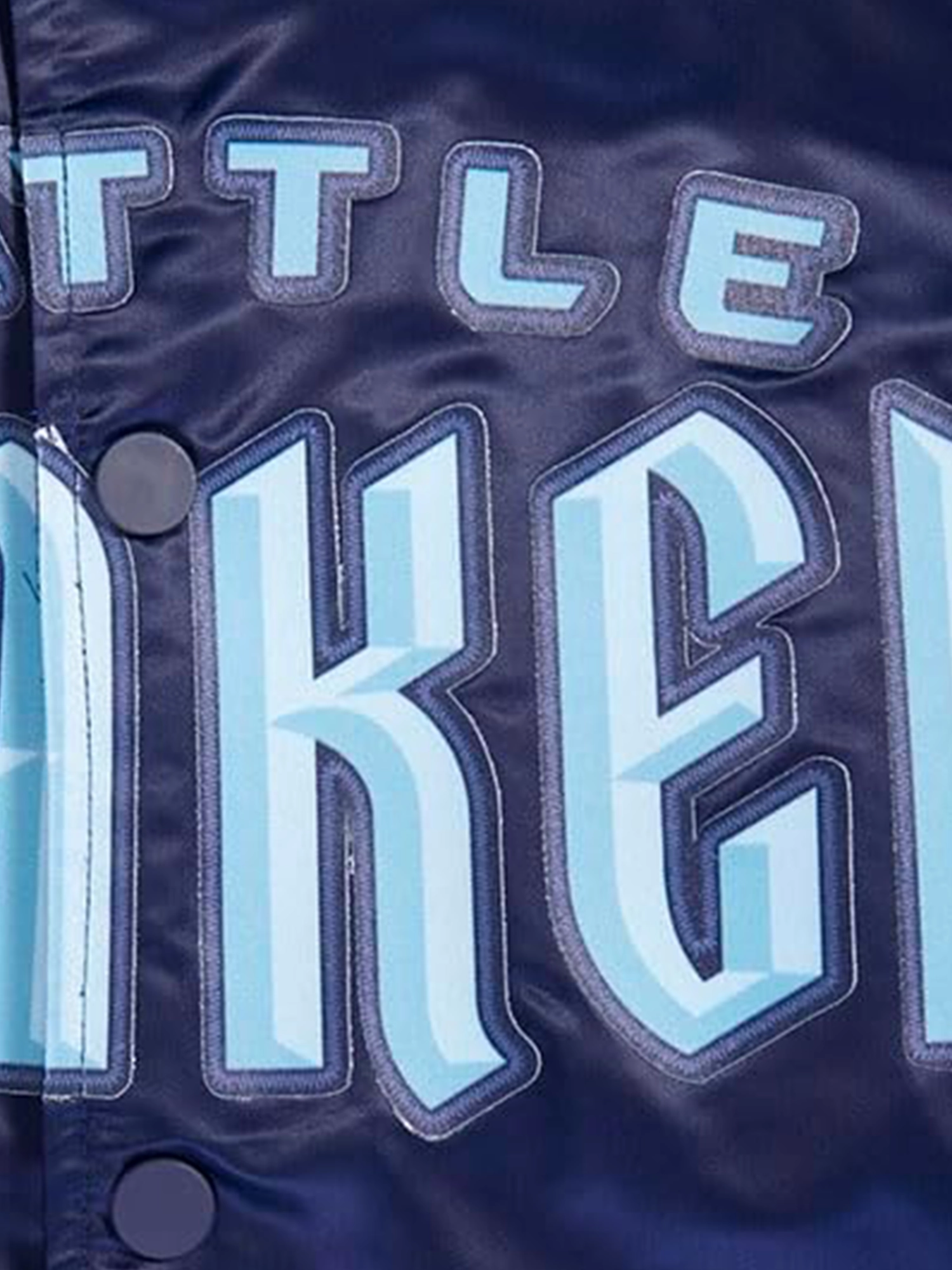Seattle Kraken Pro Standard NHL Team Classic Satin Button Jacket - Navy
