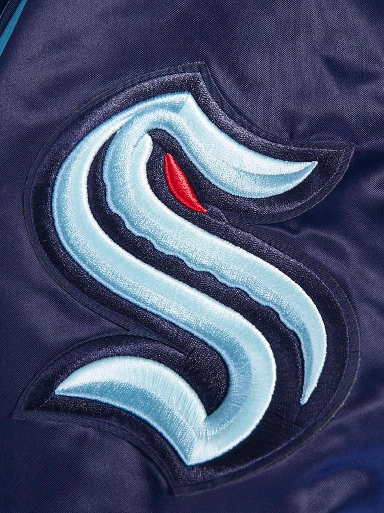 Seattle Kraken Pro Standard NHL Team Classic Satin Button Jacket - Navy
