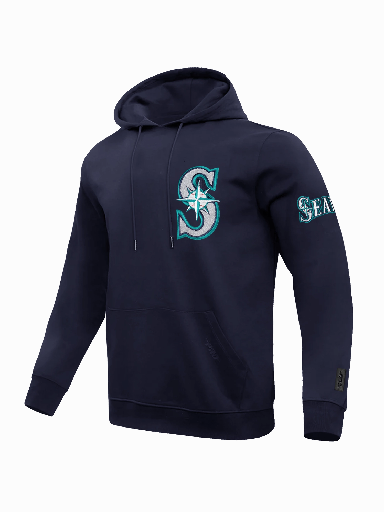 Seattle Mariners Pro Standard MLB Team Chenille Hoodie Jumper  - Navy