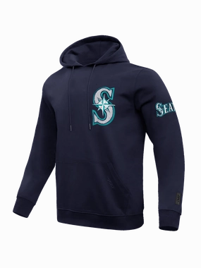 Seattle Mariners Pro Standard MLB Team Chenille Hoodie Jumper  - Navy
