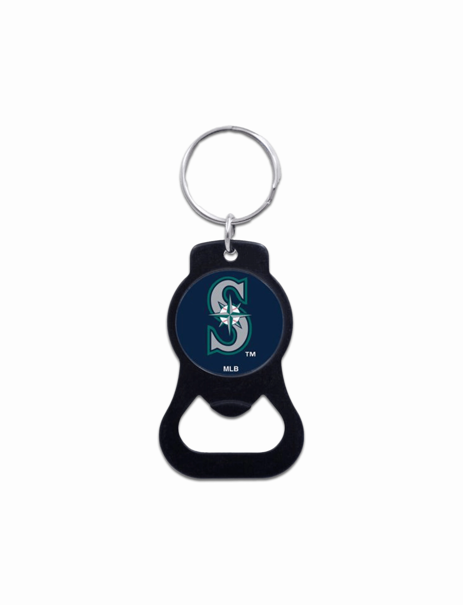 Seattle Mariners Wincraft MLB Team Logo/Black Bottle Opener Key Ring