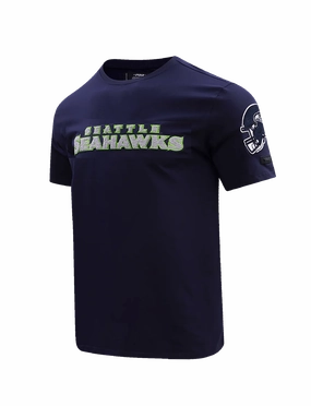 Seattle Seahawks Pro Standard NFL Classic Chenille Flex T-Shirt - Navy