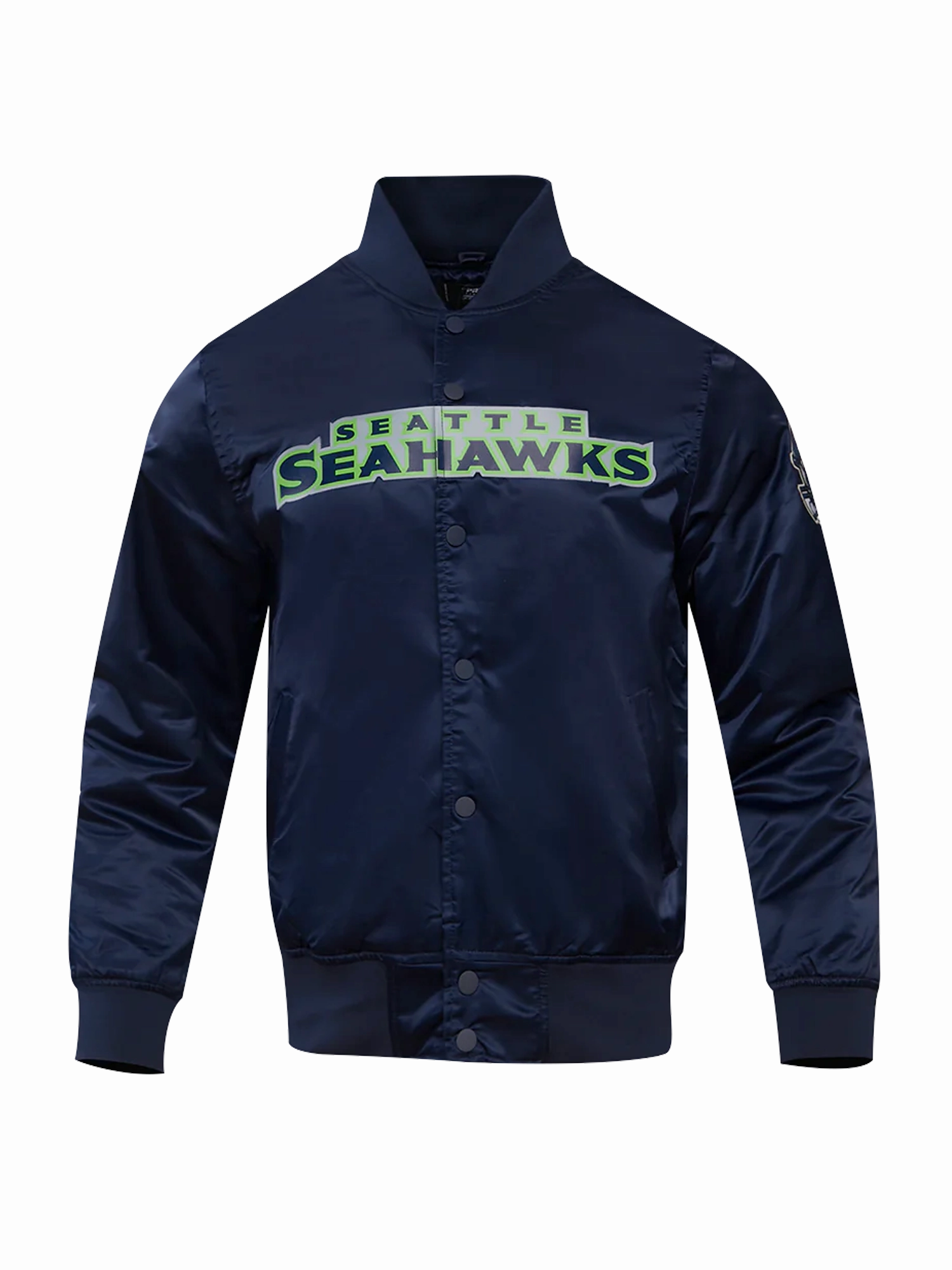 Seattle Seahawks Pro Standard NFL Team Classic Satin Button Jacket - Navy