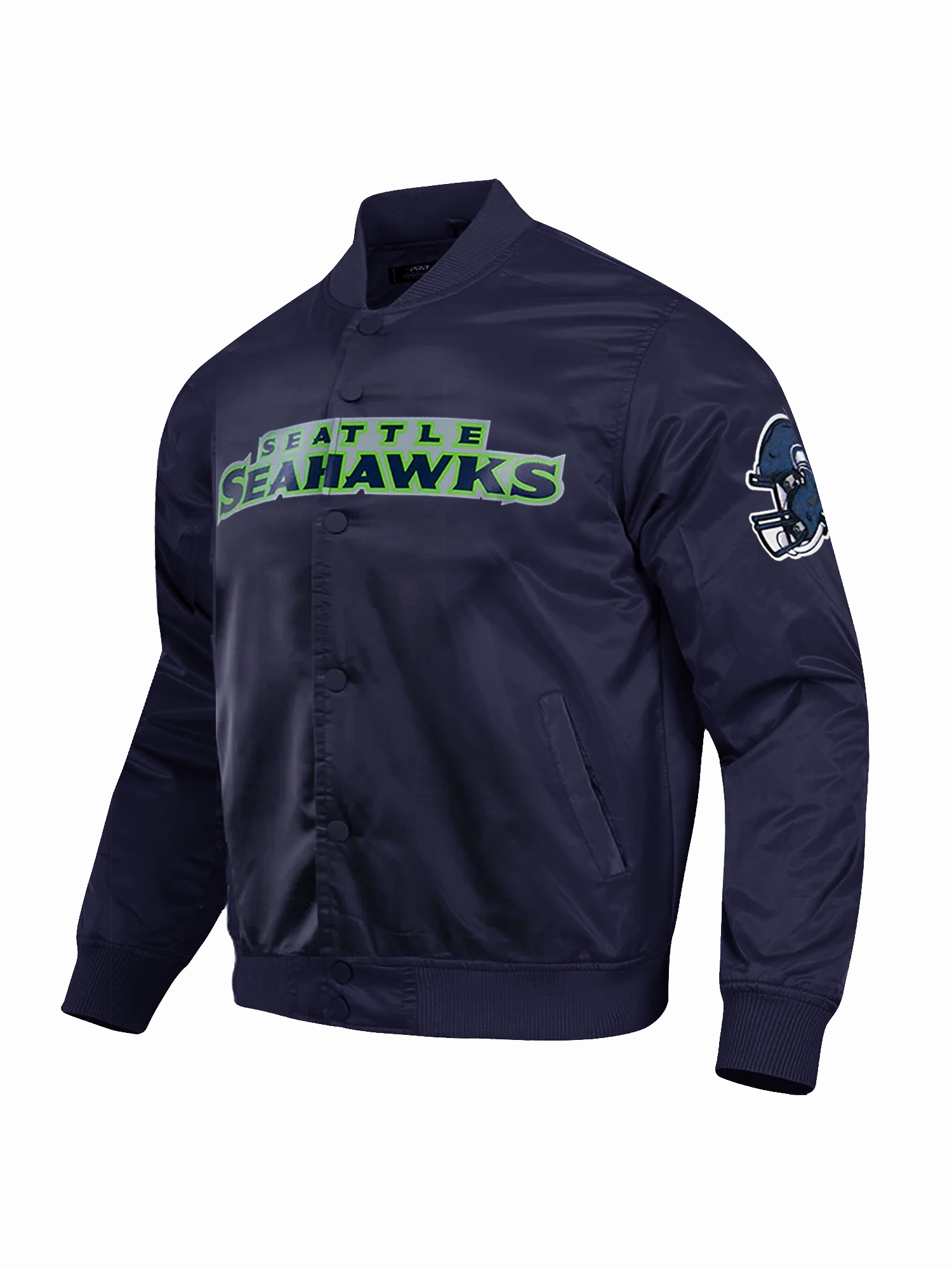 Seattle Seahawks Pro Standard NFL Team Classic Satin Button Jacket - Navy