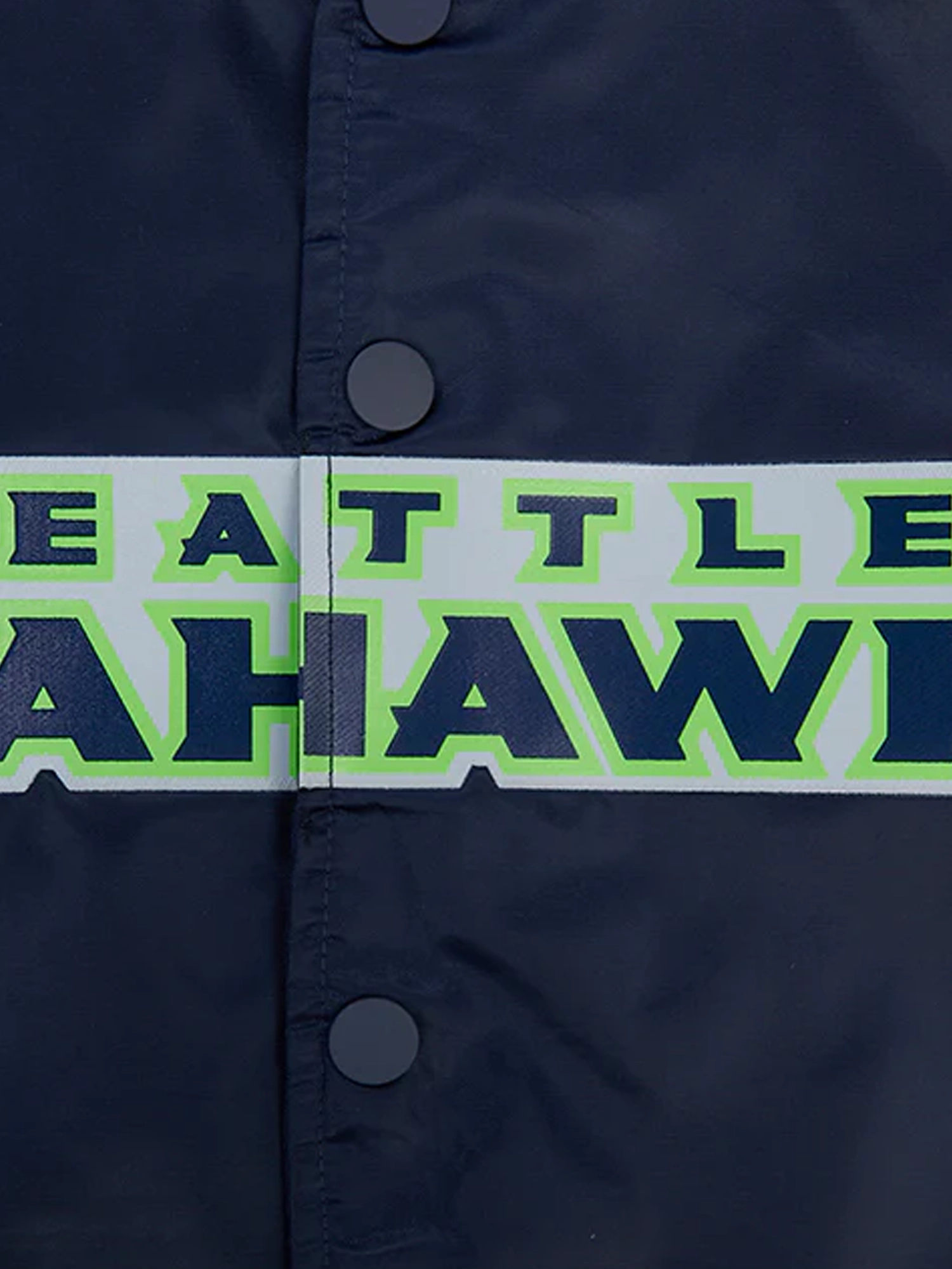 Seattle Seahawks Pro Standard NFL Team Classic Satin Button Jacket - Navy