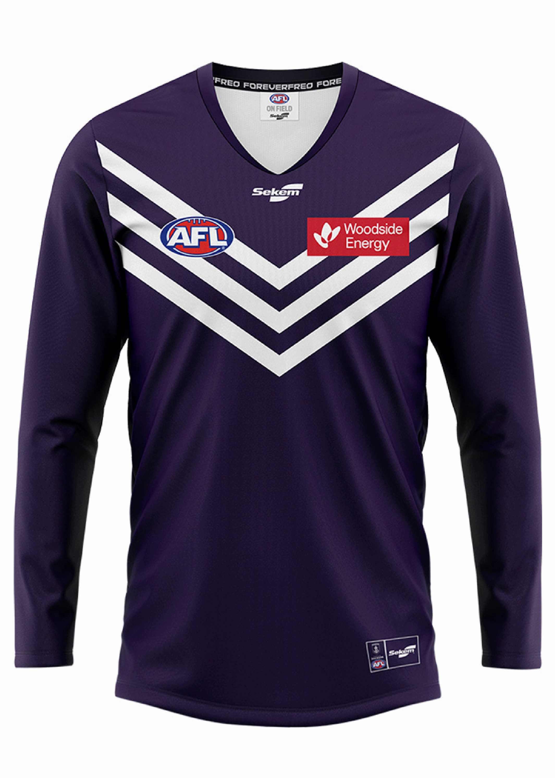 Sekem Fremantle Dockers 2023 Adults Home Replica Long Sleeve Jumper