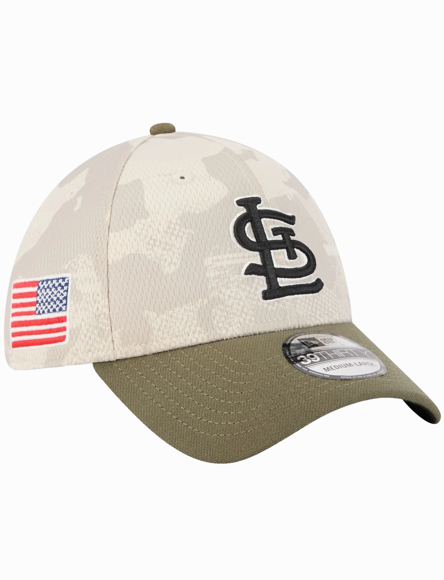 St Louis Cardinals New Era MLB Armed Forces 2025 39THIRTY Stretch-Fit Hat