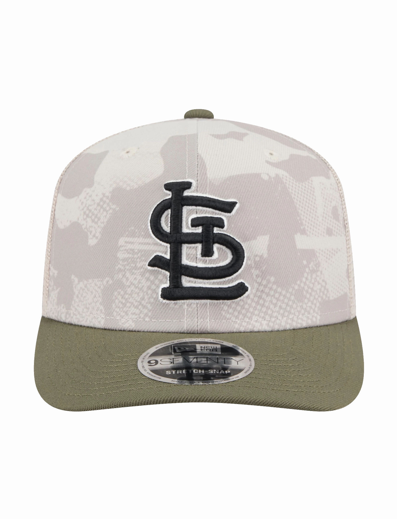 St Louis Cardinals New Era MLB Armed Forces 2025 9SEVENTY Stretch-Snapback Hat