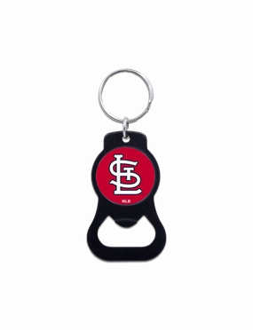 St Louis Cardinals Wincraft MLB Team Logo/Black Bottle Opener Key Ring