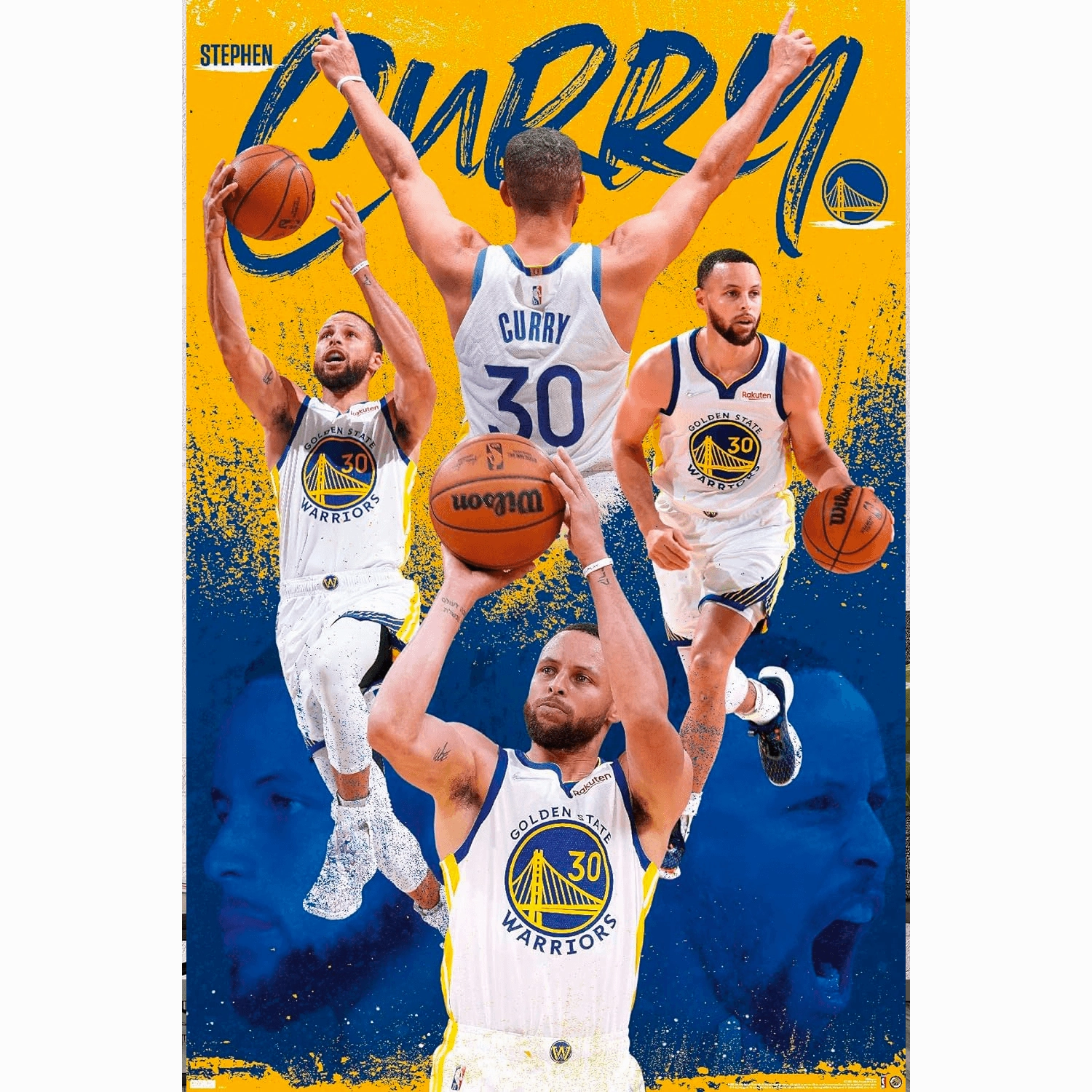 Steph Curry Golden State Warriors Trends NBA 61 x 91.5cm Montage Poster