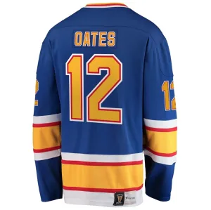St.L.Blues #12 Adam Oates Fanatics Premier Breakaway Retired Player Jersey - Blue Stitched American Hockey Jerseys