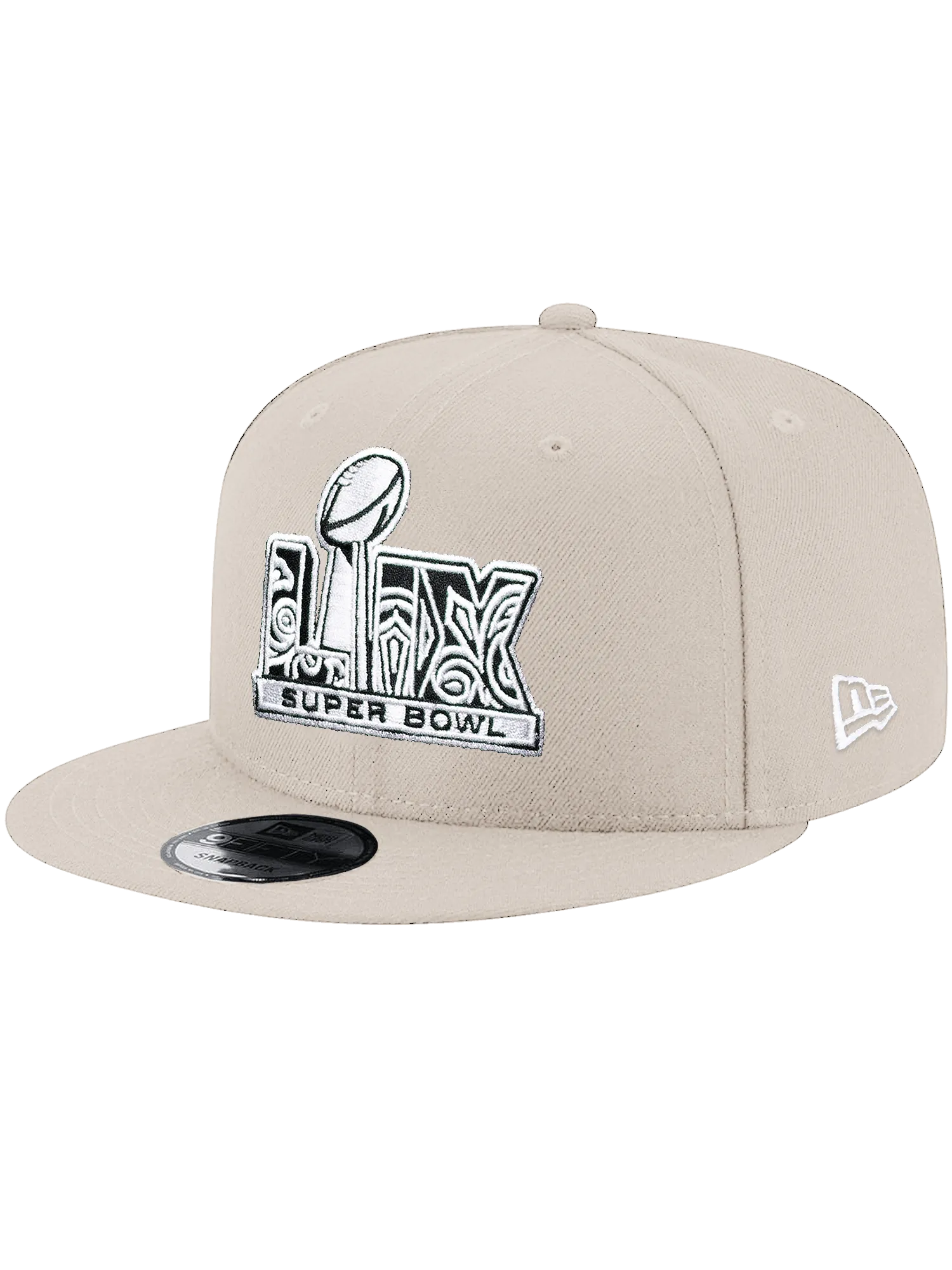 Super Bowl LIX New Era NFL BW Logo 9FIFTY Snapback Hat - Stone