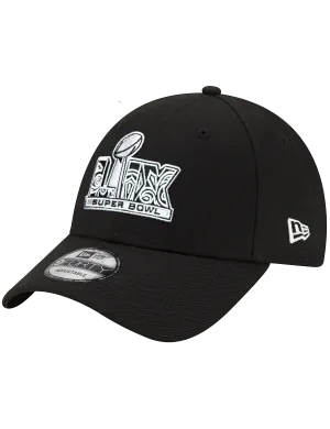 Super Bowl LIX New Era NFL BW Logo 9FORTY Snapback Hat - Black
