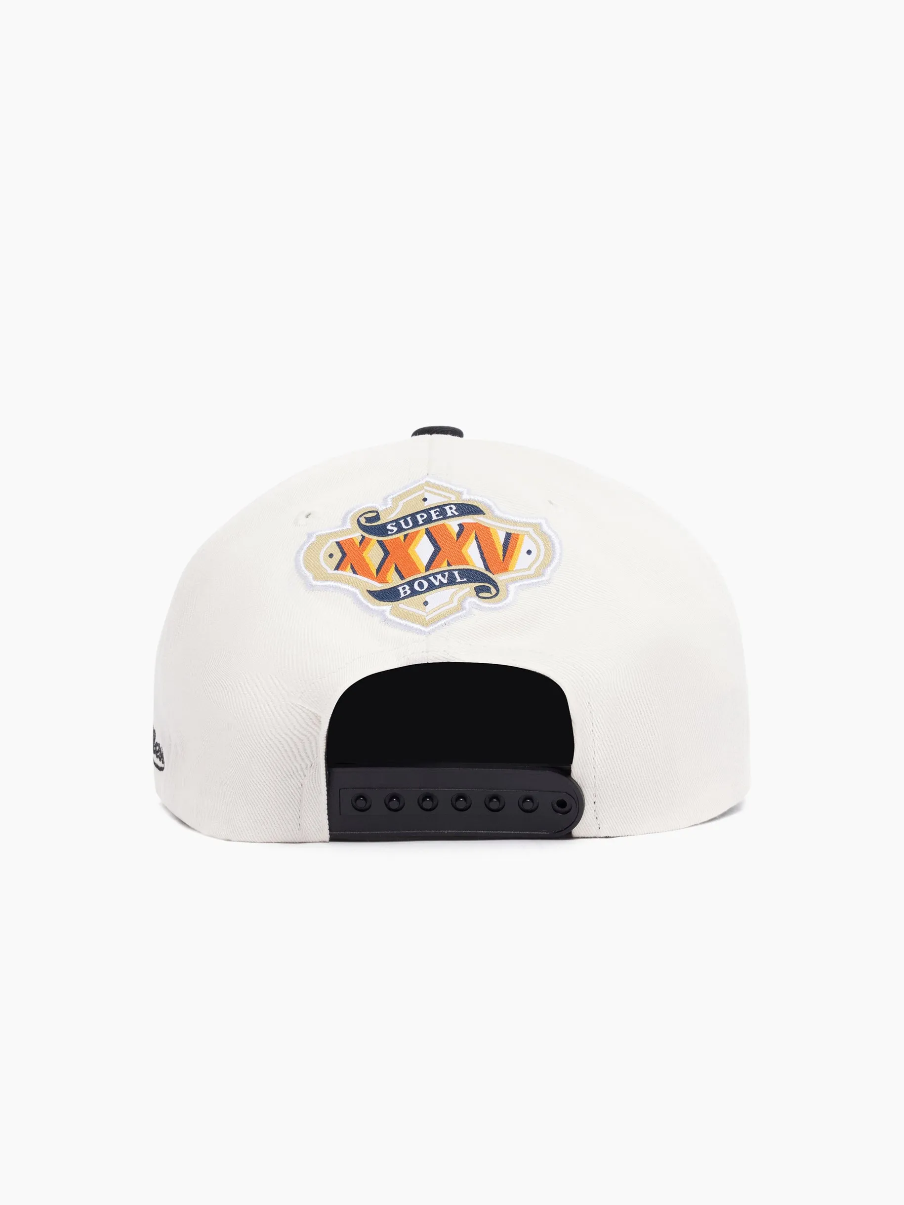 Super Bowl XXXV Mitchell & Ness NFL Origins Deadstock Snapback Hat - Cream