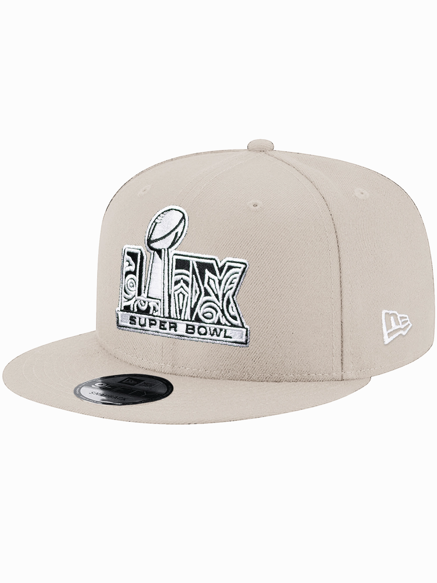 Super Bowl LIX New Era NFL BW Logo 9FIFTY Snapback Hat - Stone