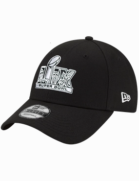 Super Bowl LIX New Era NFL BW Logo 9FORTY Snapback Hat - Black
