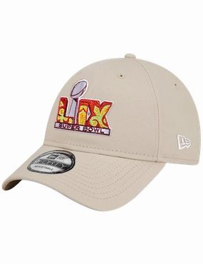 Super Bowl LIX New Era NFL BW Logo 9FORTY Snapback Hat - Stone