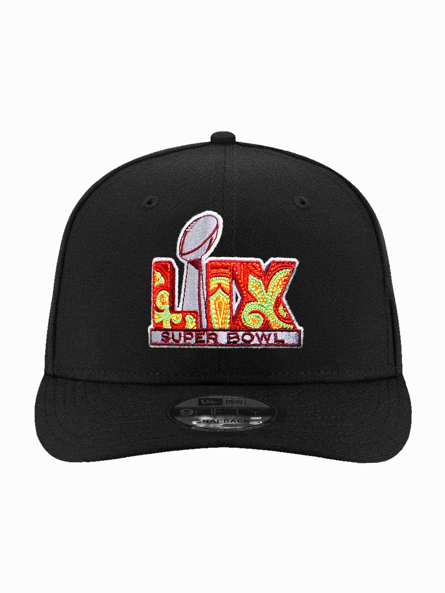 Super Bowl LIX New Era NFL Logo 9FIFTY Pre-Curved Snapback Hat - Black