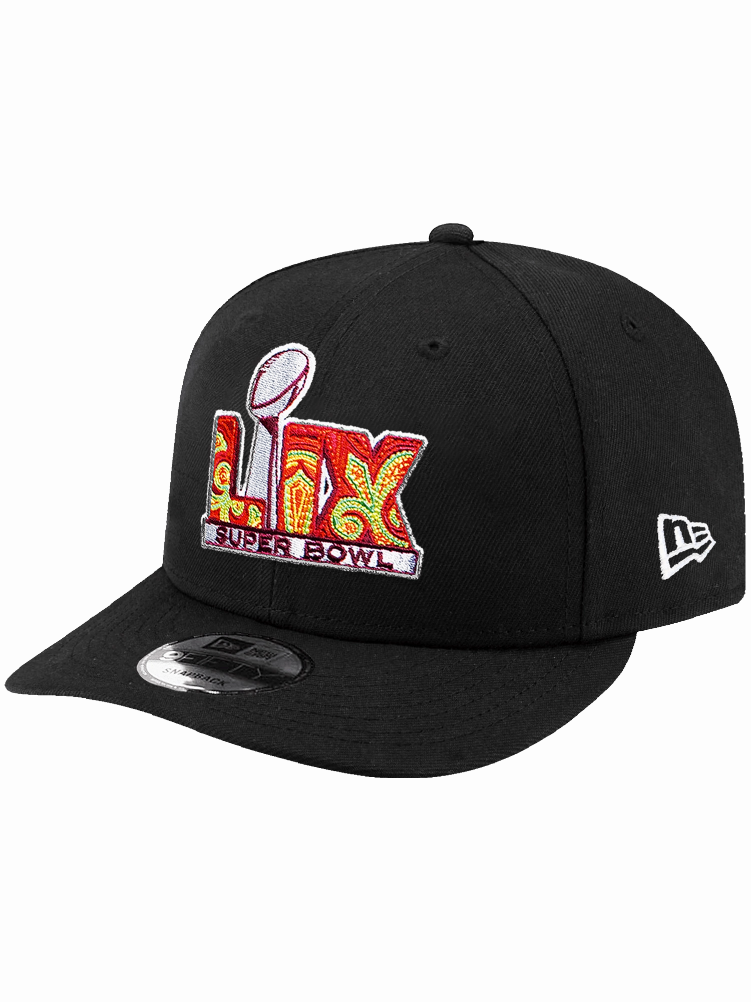 Super Bowl LIX New Era NFL Logo 9FIFTY Pre-Curved Snapback Hat - Black