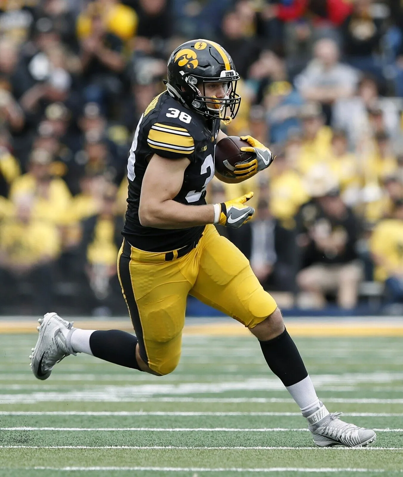 T. J. Hockenson Signed Iowa Hawkeyes Speed Mini Helmet (Beckett) Lions Tight End