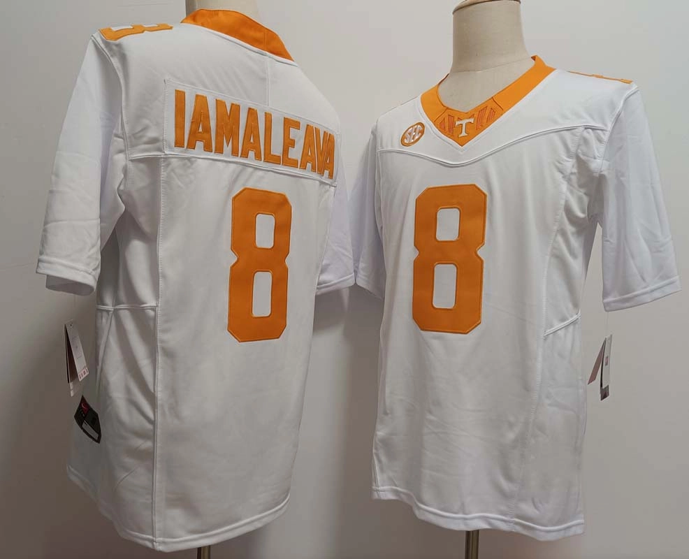 T.Volunteers #8 Nico Iamaleava White FUSE Stitched American College Jerseys