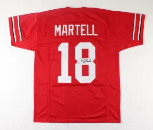 Tate Martell Signed Ohio State Buckeyes Red Jersey (JSA COA) OSU QB (20172018)