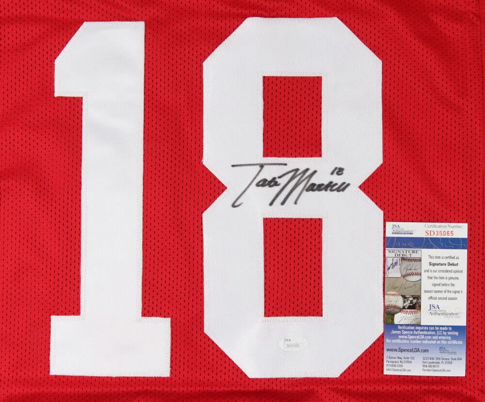 Tate Martell Signed Ohio State Buckeyes Red Jersey (JSA COA) OSU QB (20172018)