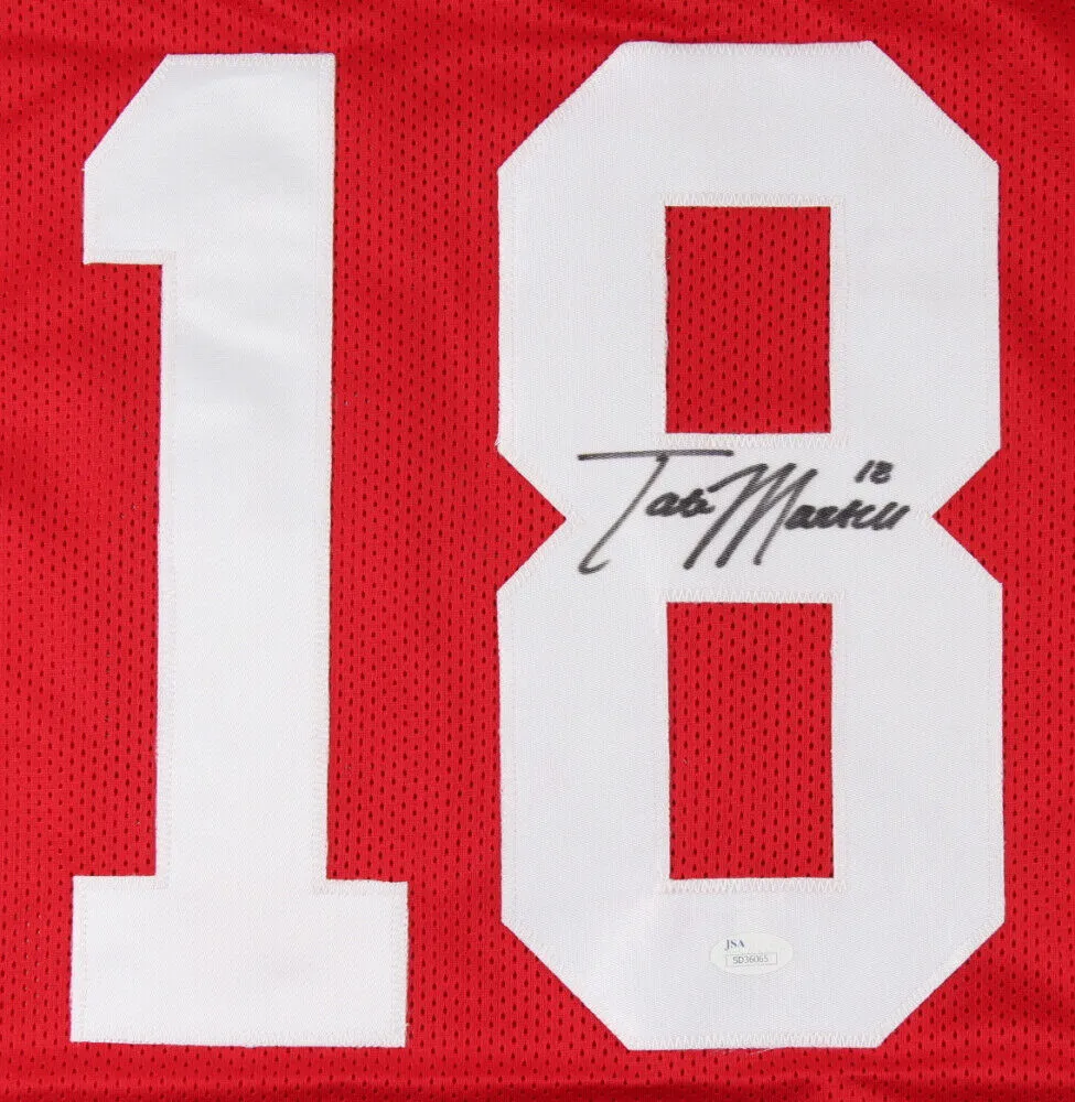 Tate Martell Signed Ohio State Buckeyes Red Jersey (JSA COA) OSU QB (20172018)