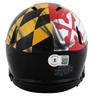Taulia Tagovailoa Signed Maryland Terrapin Speed Mini Helmet (Beckett) Tua's Bro