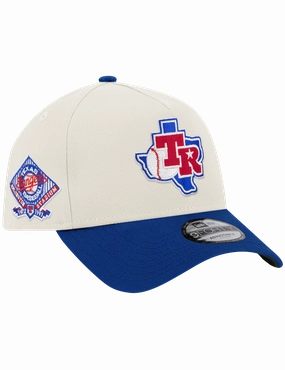 Texas Rangers New Era MLB Arlington 9FORTY A-Frame Snapback Hat - Chrome
