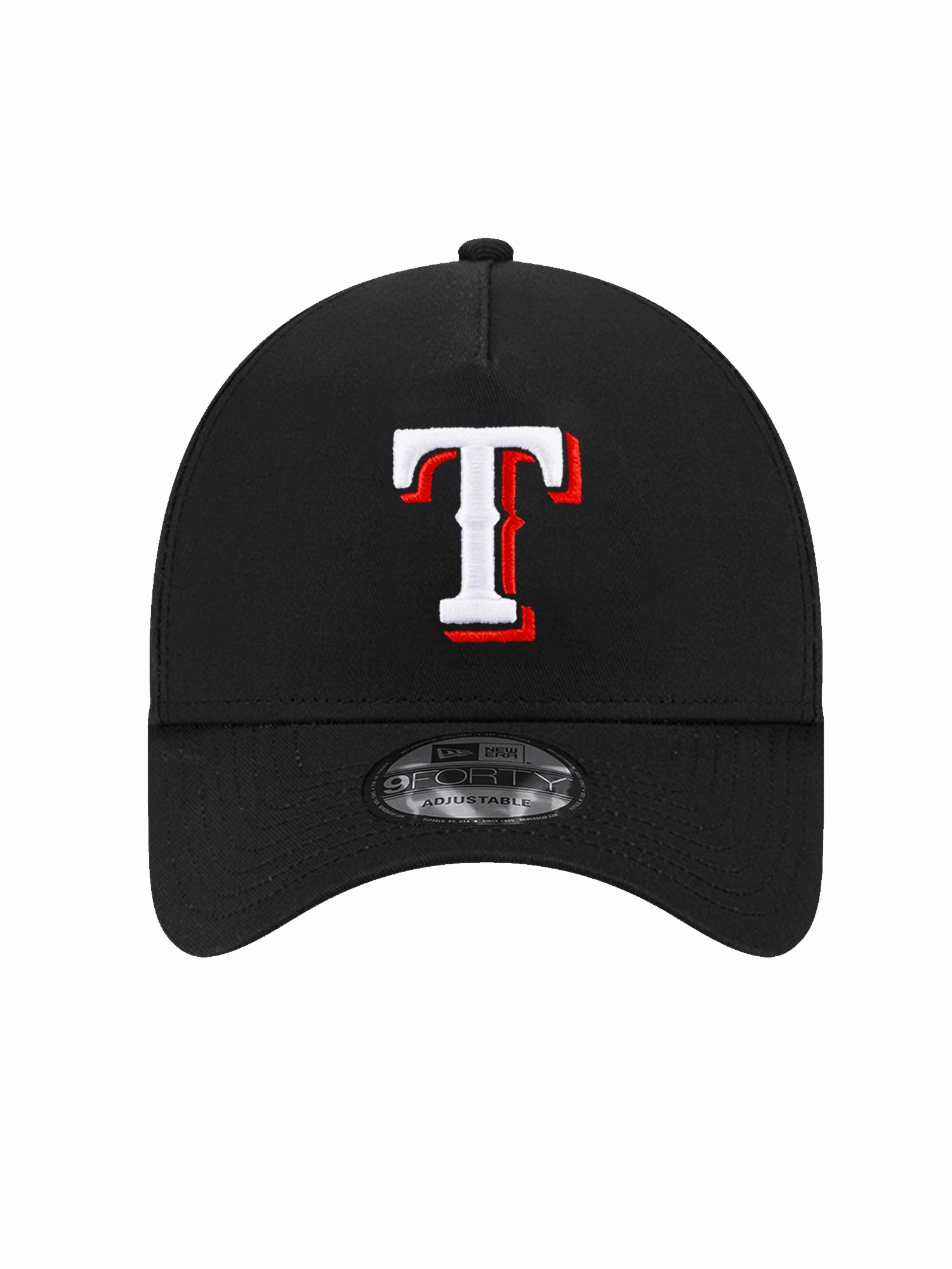 Texas Rangers New Era MLB Team 9FORTY A-Frame Snapback Hat - Black