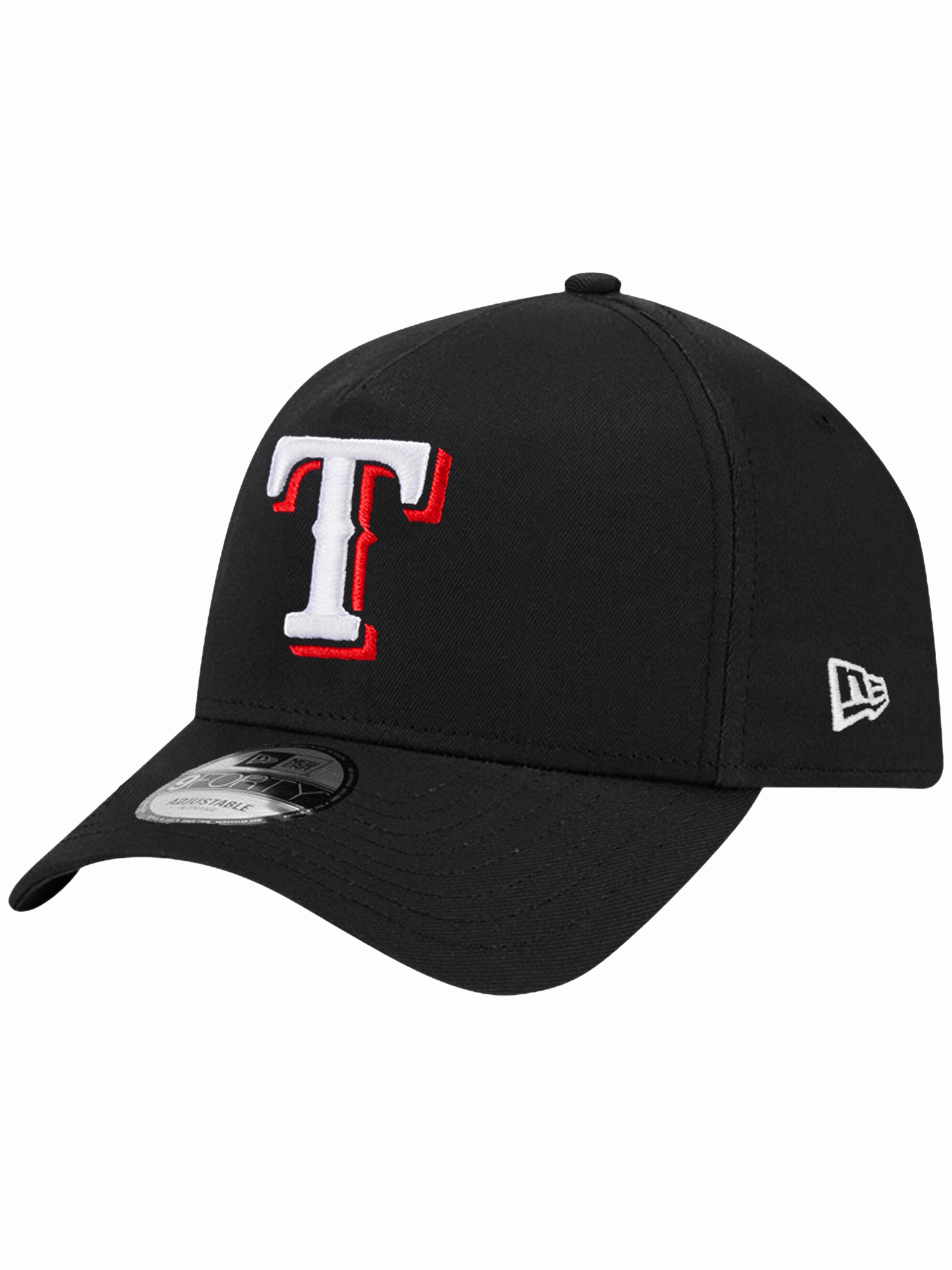 Texas Rangers New Era MLB Team 9FORTY A-Frame Snapback Hat - Black