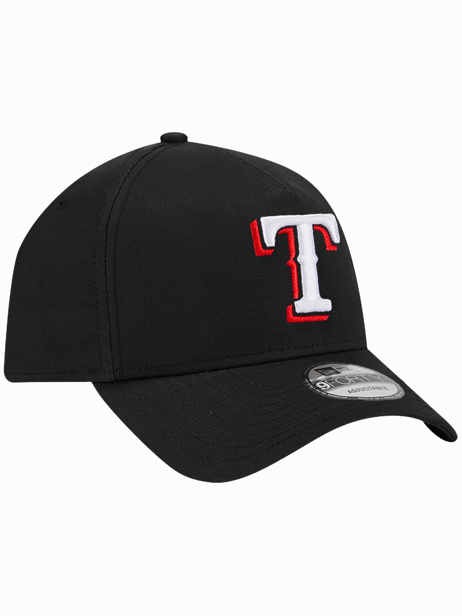 Texas Rangers New Era MLB Team 9FORTY A-Frame Snapback Hat - Black