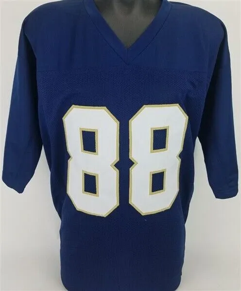 Tony Rice Signed Notre Dame Fighting Irish 88 Nat'l Champs Custom Jersey (JSA)