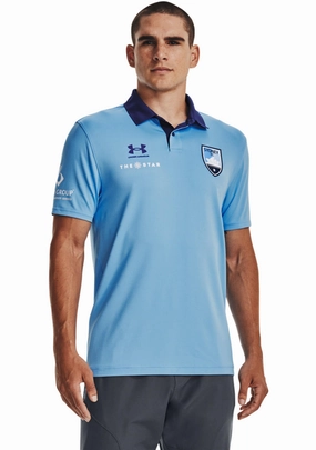 Under Armour Mens Sydney FC 22/23 Club Polo Sky Blue